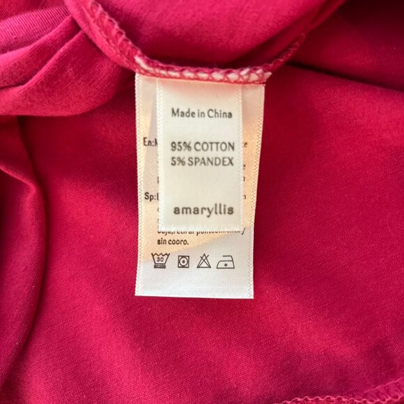 Ashlee by Amaryllis Fuchsia Womens Top Long Sleeve, Size x-small, Relaxed Fit - Picture 9 of 11